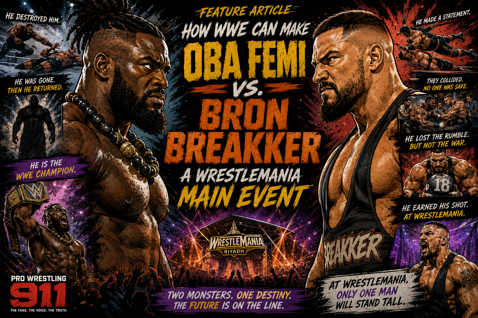 How WWE Can Make Oba Femi vs. Bron Breakker a WrestleMania Main Event