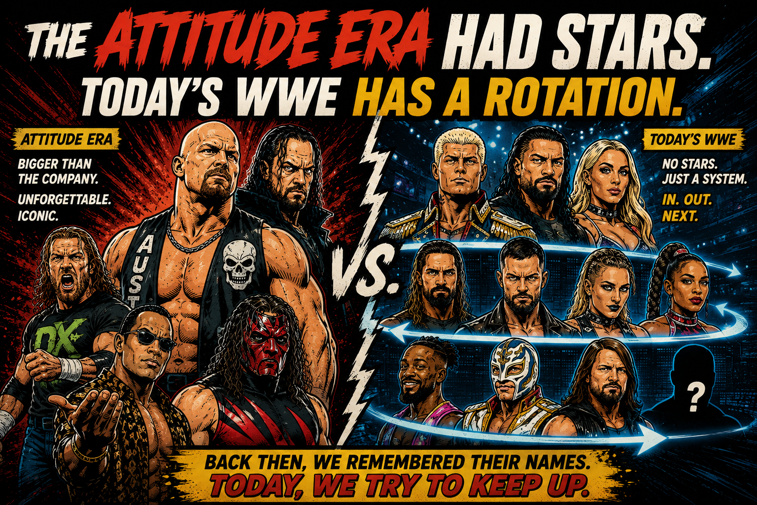 The Attitude Era Had Stars. Today’s WWE Has a Rotation.